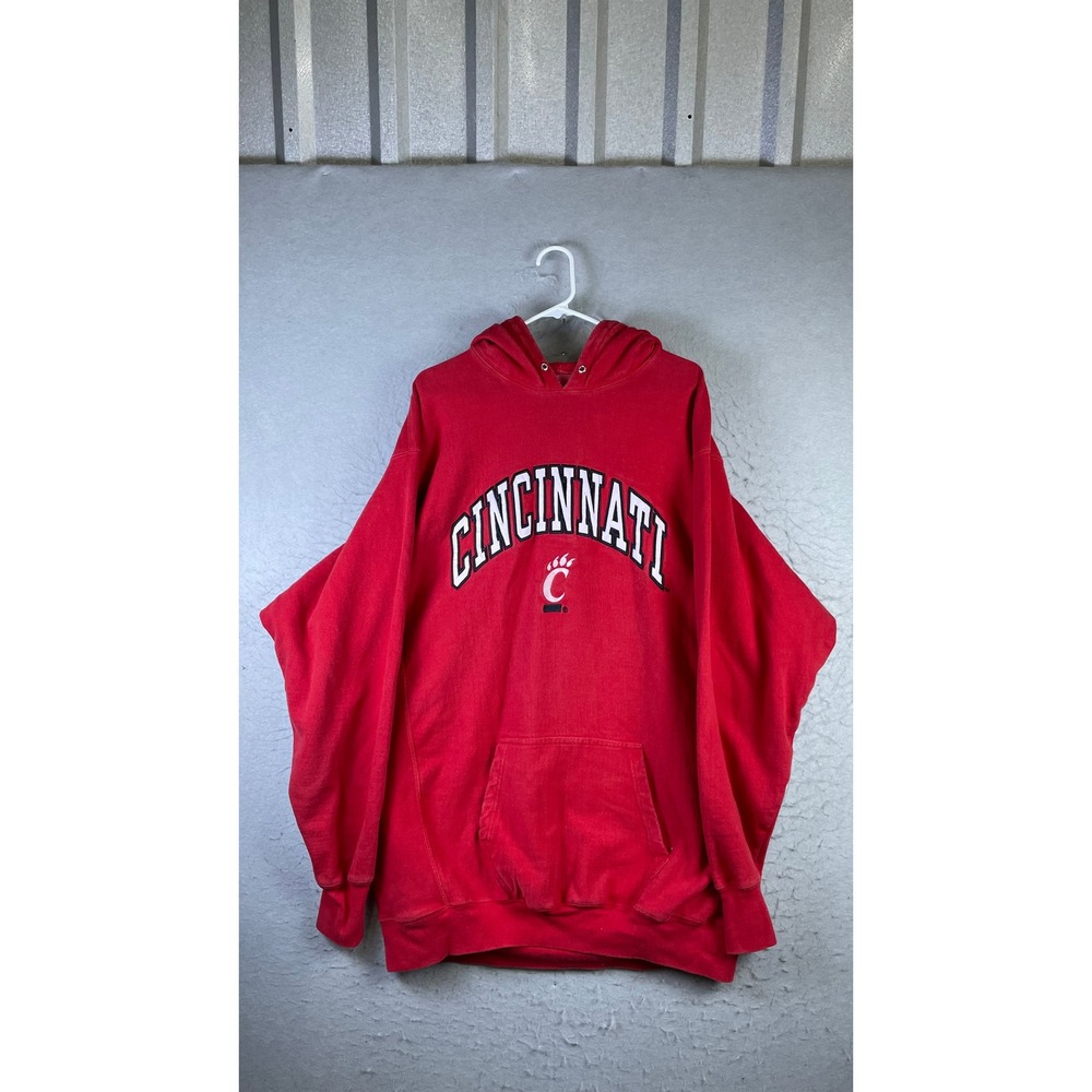 Steve & Barrys Hoodie Mens XXL Red Excellent Cincinnati Bearcats Pullover